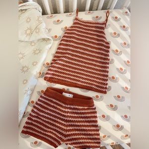 Zara little girl crochet set 4/5 NWOT